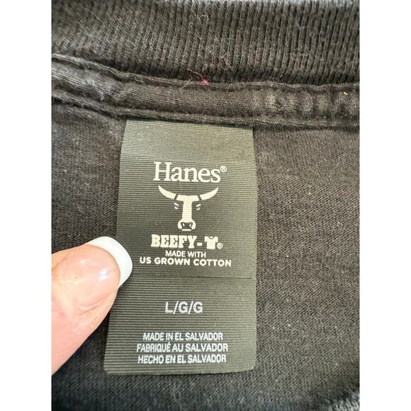 "HANES" GOOD NEWS -CHRIST DIED FOR US T-Shirt SZ L Church US Grown Cotton - Picture 3 of 7